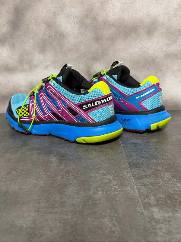 Salomon XR Mission 1 Women's Blue Trail Running Shoes w/Quicklace Size 8.5 - Image 8