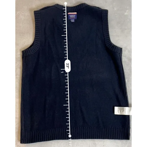 Women’s Navy Blue Knit Sweater Vest XS - Image 5