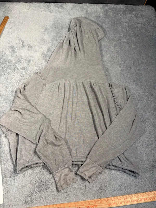 Free people FP movement Gray Hooded Zip-Up Sweatshirt small - Image 10