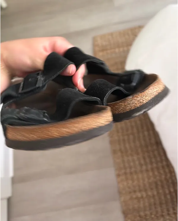 Birkenstock Arizona Black Suede Sandals - Image 5