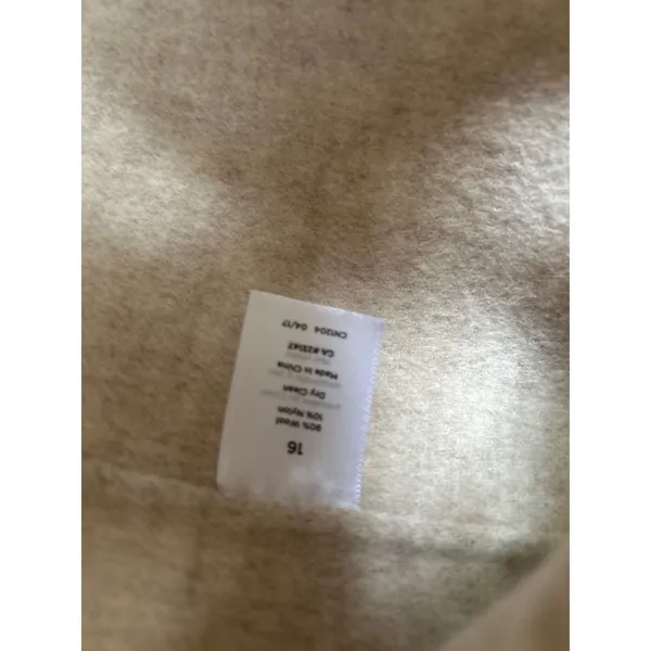 Talbots Womens 16 Wool Blend Blazer Jacket Oatmeal Beige Two Button Professional - Image 5