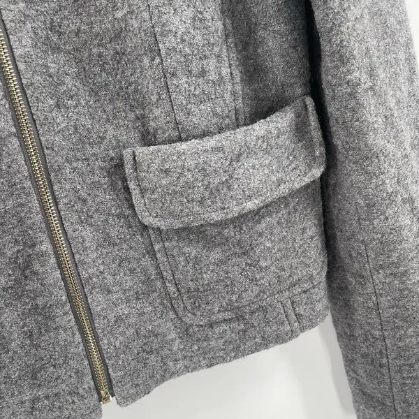 ANN TAYLOR Blazer Size Medium Wool Blend Gray Business Casual Office Work Career - Image 6