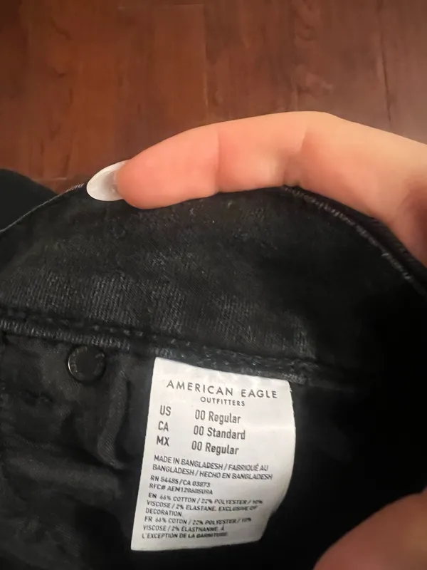 American Eagle Black Distressed Mini Skirt - Image 5