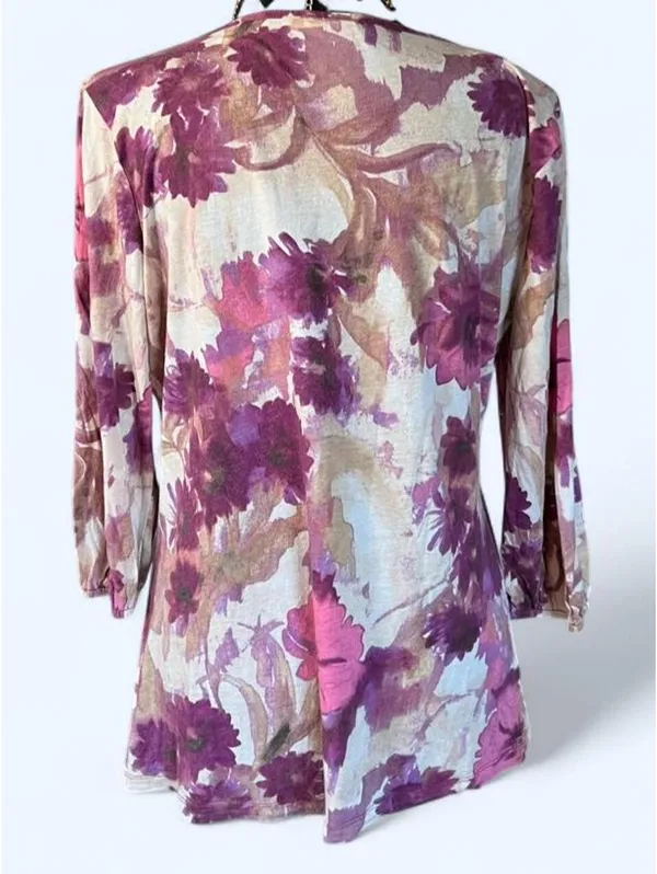 Vintage Y2K Ann Taylor Floral Cutout Coquette Boho Top size large 💜 - Image 4