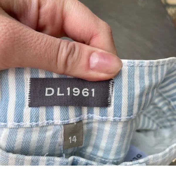 Free People DL1961 Lily Wide Leg striped trouser pants size 14 girls / women’s waist 24 in - Image 6