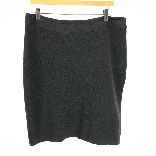 Womens Size Large Eileen Fisher Pencil in Sleek Tencel Merino Interlock Skirt - Image 4