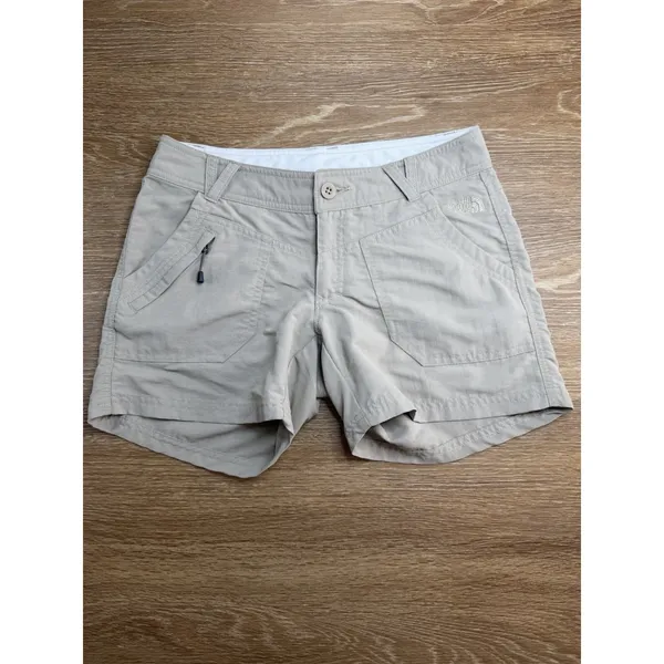 The North Face Shorts Women's 4 Dune Beige AXNT Nylon Hiking Cargo Outdoor - Image 2