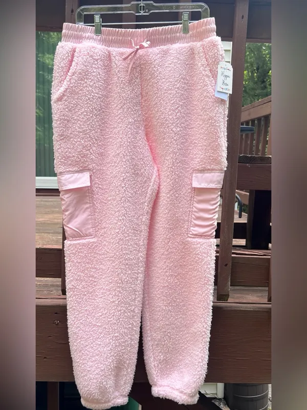 Hippie Rose Women’s Ballet Slipper Cozy Sherpa Joggers,Casual Loungewear|Size:L - Image 15