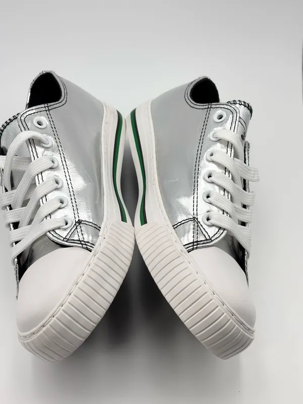 FOCO PHILADELPHIA EAGLES GREEN‎ TEAM COLOR METALLIC CANVAS WOMENS SHOES Size 7 - Image 8