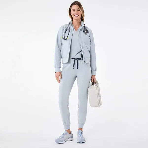 Figs Zamora High Waisted Dusty Blue Joggers Scrub Pants Womens XXL Tall Nurse - Image 2