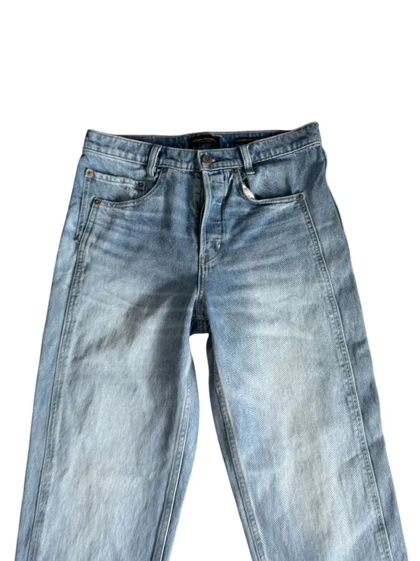 BANANA REPUBLIC High Rise Straight Leg Denim Jeans Size 28 - Image 8