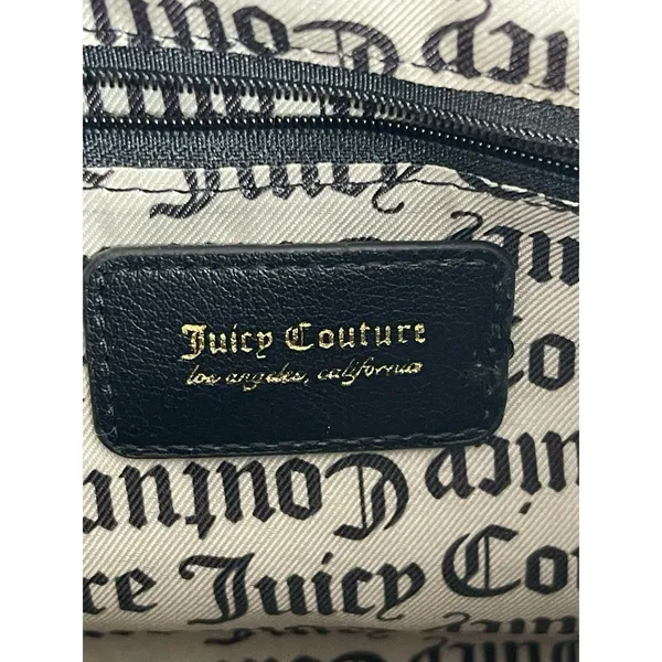 Juicy Couture Best Sellers Fame Satchel Liquorice Black Embossed Crossbody NWT - Image 7