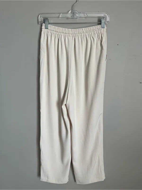 MELLODAY Off-White Drawstring Utility Joggers / Trousers Sz S - Image 5