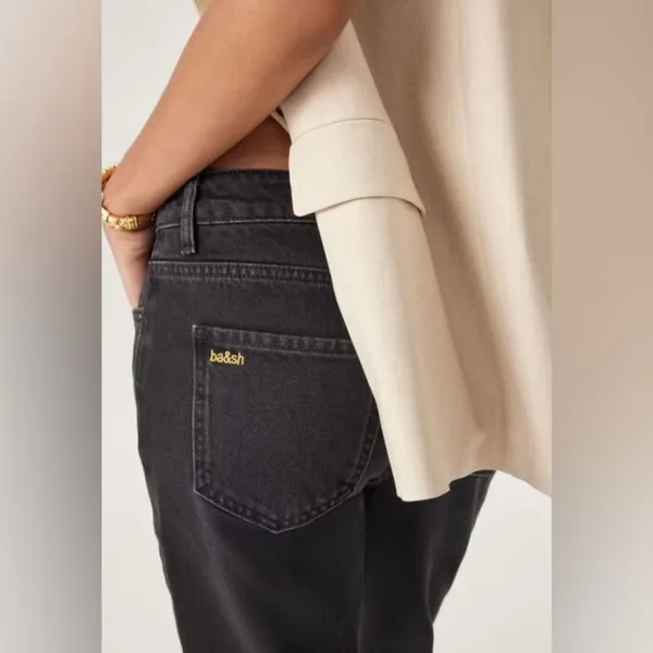 Ba&Sh Evan Straight Leg in Blackstone Jeans 26 - Image 3