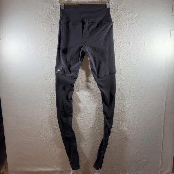 1628 | Alo Yoga Airbrush High Waist Goddess Ribbed Leggings Black‎ Womens Small - Image 6