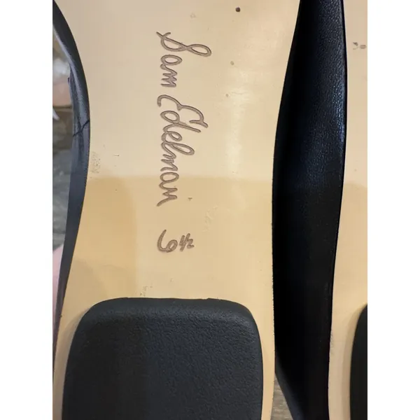 Sam Edelman Women Nesta Mary Jane Flat Black Leather Size 6.5 Ballet Pointed Toe - Image 9