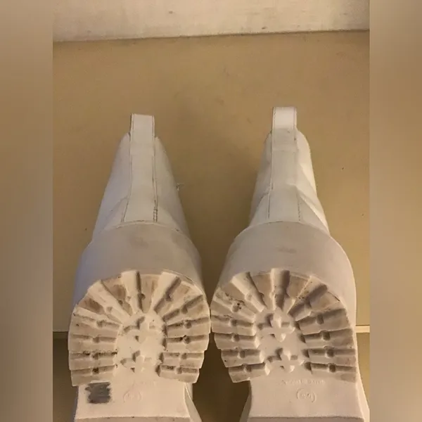 Steve Madden women white leather combat Tornado boots size 6.5 - Image 6