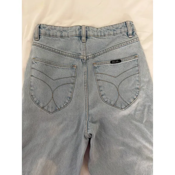 Rollas Eastcoast Flare Jeans Light Wash Distressed High Rise Wide Leg‎ 27 x 28 - Image 5