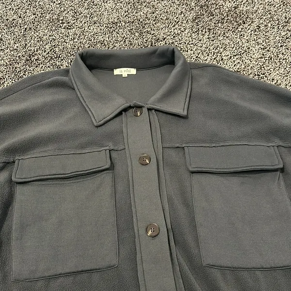 Dark grey shacket Gray - Image 2