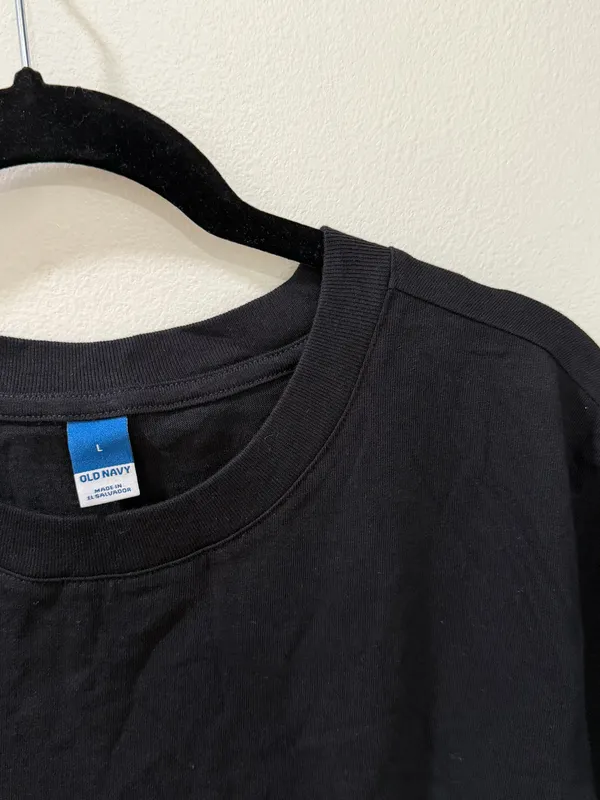 NWT Old Navy Black Mini Cotton T-Shirt Dress - Image 3