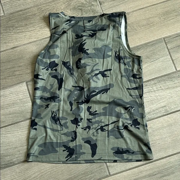 Camouflage Lace-Up Tank Top - Image 5