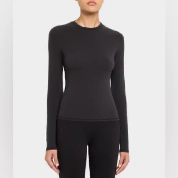 SKIMS (G20) Cotton Jersey Long Sleeve T-Shirt S IRON NWT - Image 3