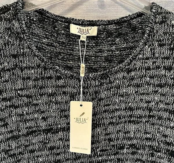Julia One Size Pattern Shirt Sleeve Sweater - Image 2
