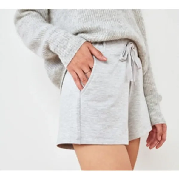Quince NWOT XS Bundle SuperSoft Fleece Shorts & Organic Rib Long Sleeve Tee - Image 2
