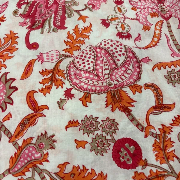 🌟Roller Rabbit🌟 Kurta Floral Print Cotton Tunic Blouse Pink Sz S - Image 6
