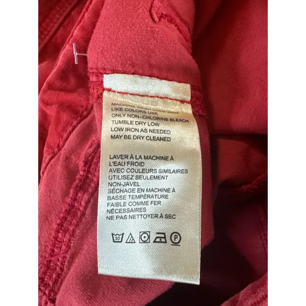 NWOT Free People High‎ Time Velvet Kick Flare Pants Red Dahlia Size 8 (fits 6) - Image 10
