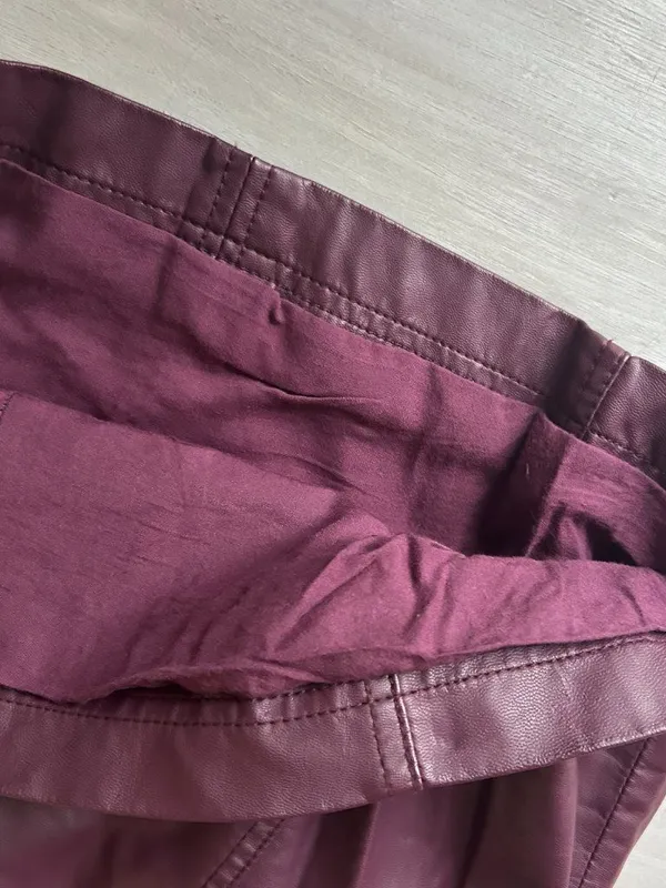 Free People Femme Vegan Leather Mini Skirt Size 8 Size Medium Going Out Skirt - Image 11