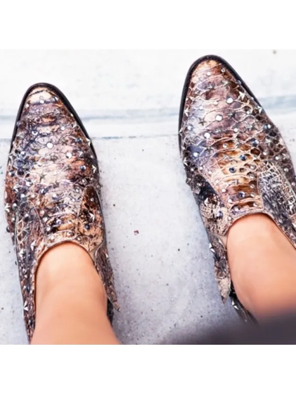 Jimmy Choo x H&M • snakeskin ankle bootie western reptile studded cowgirl - Image 3