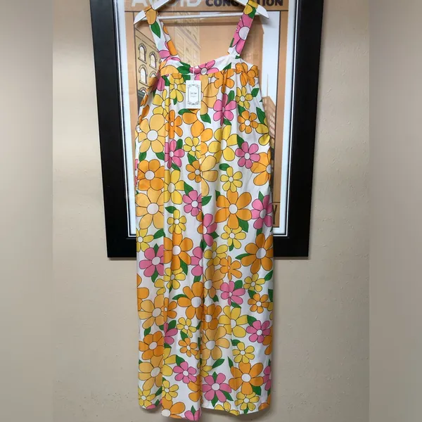 Coeur DE Vague Retro 60’s Flowers Overalls NWT!! - Image 10