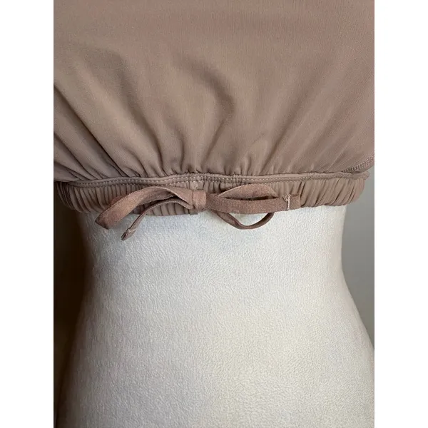 Free People FP Movement Nude strappy racerback Bow O-Ring Back Sports Bra size L - Image 7