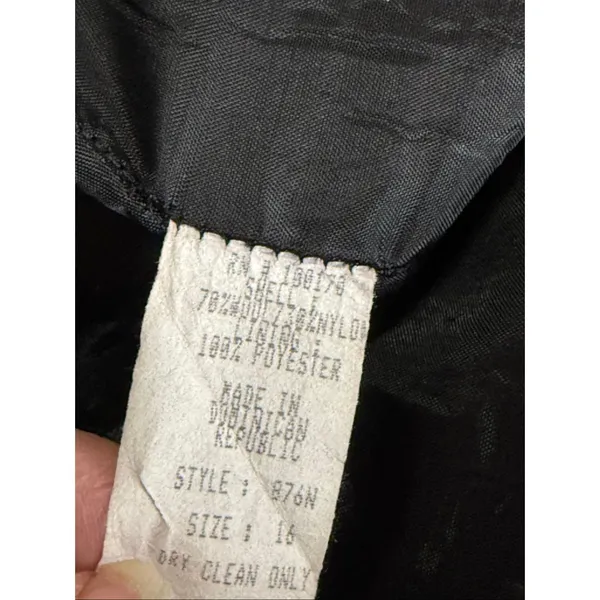 Sandro Vintage Double Breasted Wool Blend Knee Length Coat Black/Gray Size 16 - Image 6