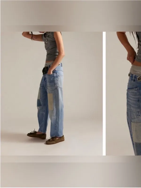 NWT Free People We The Free Moxie Pull-On Barrel Jeans - Truest Blue - 26 - Image 6