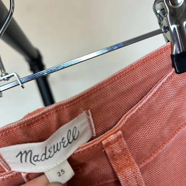 Madewell Slim Emmett Wide-Leg Crop Pants in Sweet Dahlia Size 25‎ - Image 5