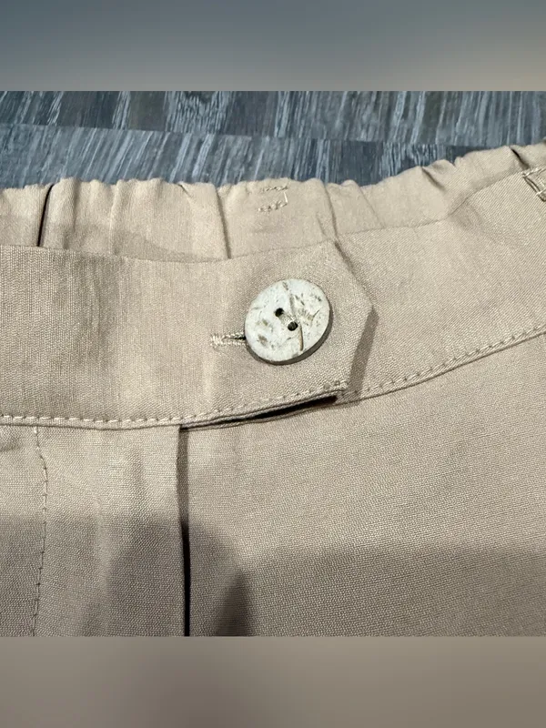 NWOT Halara Khaki High-Waisted Zipper Pocket Work Linen-Feel Shorts - Image 6