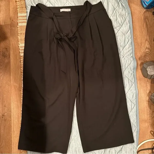 Asos Dress Pants Women's Black Wide Leg size 14 - Image 5