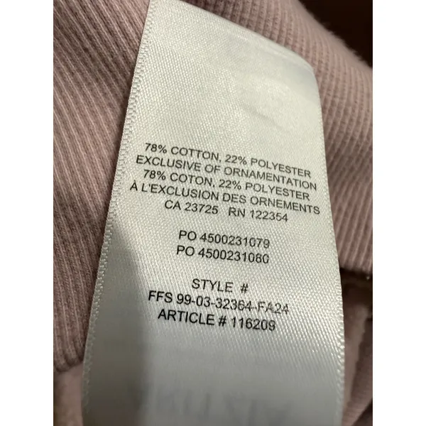 Aritzia‎ Sweatfleece Perfect Fit Hoodie Pink Tonal Logo M 116209-FA24 - Image 7