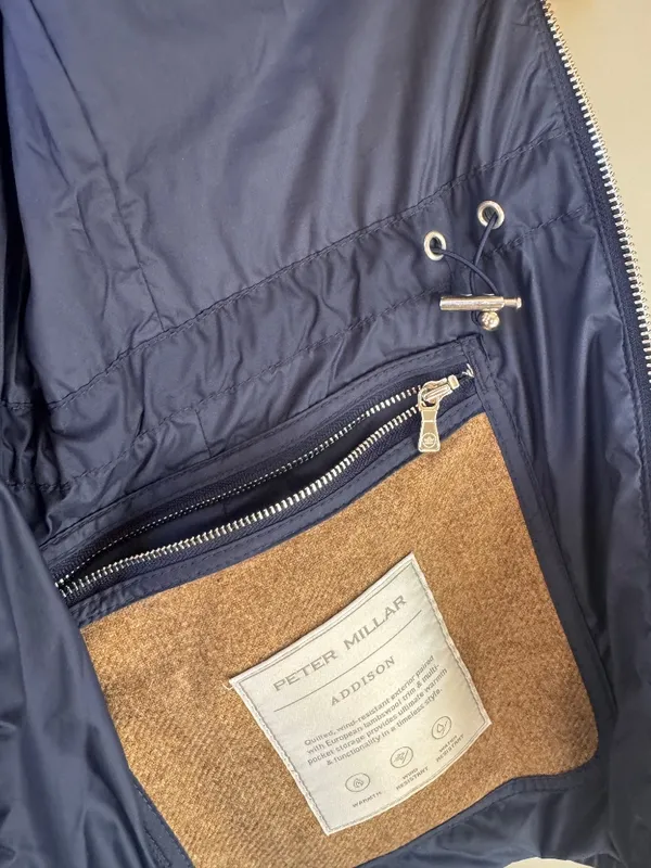 NWT Peter Millar Addison Quilted Travel Vest Navy M Medium Golf *CC customized* - Image 14