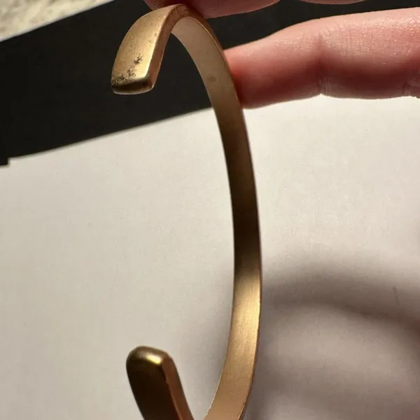 Women’s Rosy Gold Tone Rhinestone Cuff Bangle Bracelet 6 3/4 Inch - Image 7