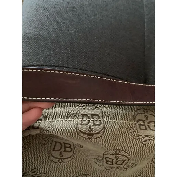 DOONEY & BOURKE Donegal Crest Tan Logo Leather Strap Jacquard vintage - Image 9