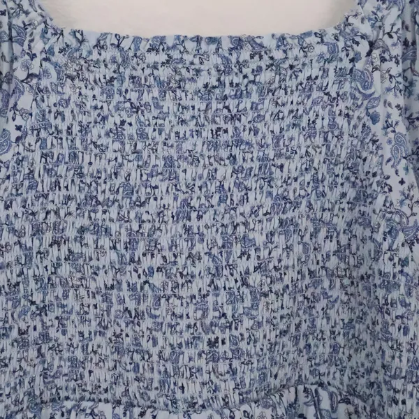 Old Navy Floral Tiered Mini Dress Womens Size XL Blue Ditzy Floral Milkmaid NWT - Image 11