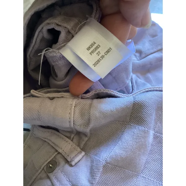 Madewell Lavender Purple Checkerboard High Rise Denim Shorts 27 NK854 - Image 8