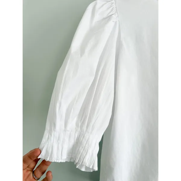 Madewell | NWT Puff-Sleeve Knit Top White | Sz‎ XS - Image 4