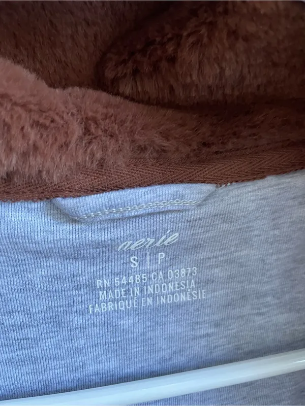 aerie Plush Teddy Jacket in Brown Size S - Image 2