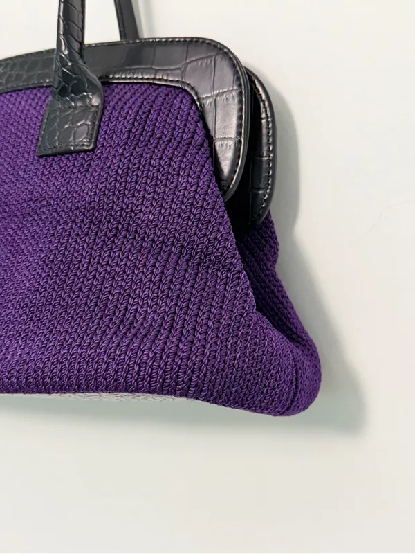 The Sak Original Vintage crochet medium shoulder bag in plum purple - Image 14
