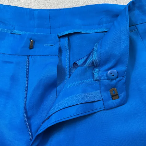 Zara Dress Pants Linen Viscose Blend Womens 30x30 Blue Business Casual Trousers - Image 3