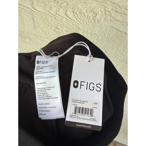 Figs HW Zamora High Waisted Jogger Scrub Pants Black Size XS Regular 1000207 NWT - Image 5